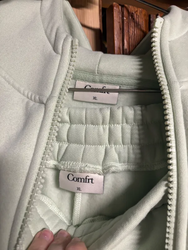 Comfrt Mint Green Zip Up and Sweatpants set - Image 4