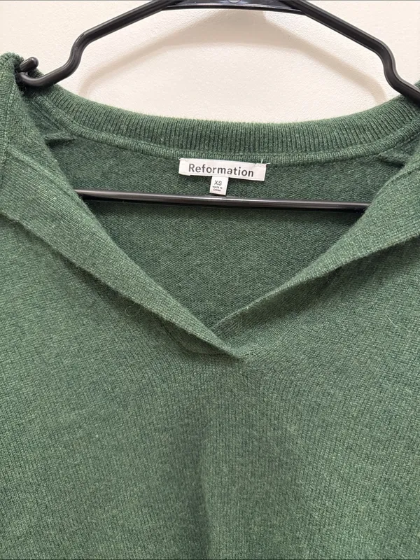 Reformation Cashmere Polo Sweater - Image 3