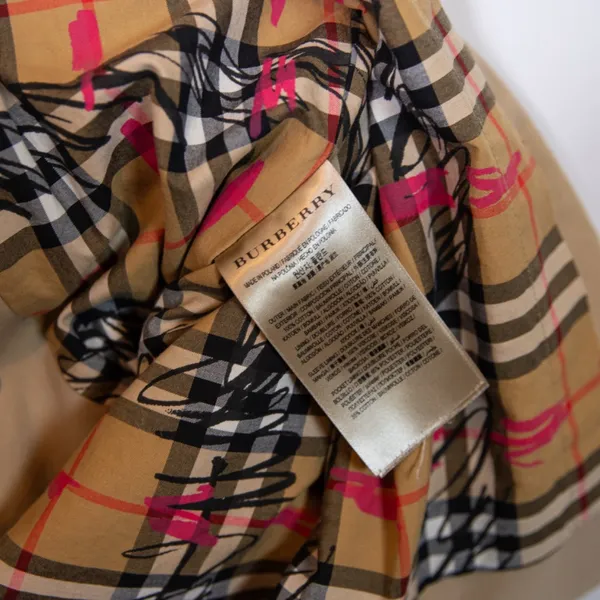 Burberry London Women's Cotton Poplin Double Breasted Trench Coat Jacket Tan 4 - Image 6