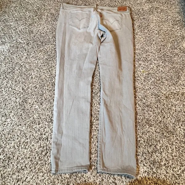 Levis 711 Skinny Jeans Womens 34 Grey Mid‎ Rise Stretch Denim Pants 18881-0220 - Image 7