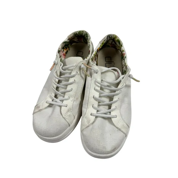 Hey Dude Karina Natural Coconut White Canvas Sneakers Womens 6 - Image 2