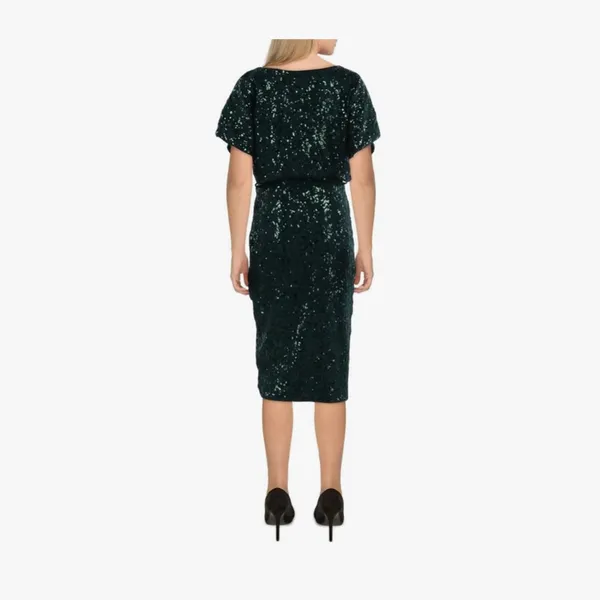 Kensie Emerald Green Sequin Lace Sheath‎ Dress Size 4 NWT - Image 2