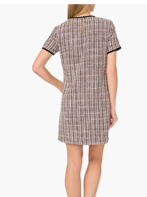NWT $159 CECE Tweed Shift Dress Time To Shine Rich Black Wool Blend Oversize - Image 3