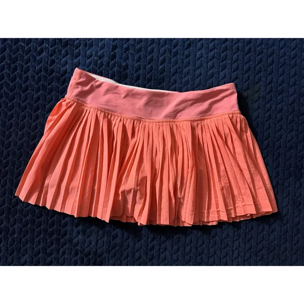 Lululemon pleat to street skirt II grapefruit Coral Pink Skort Tennis Size 8 - Image 5