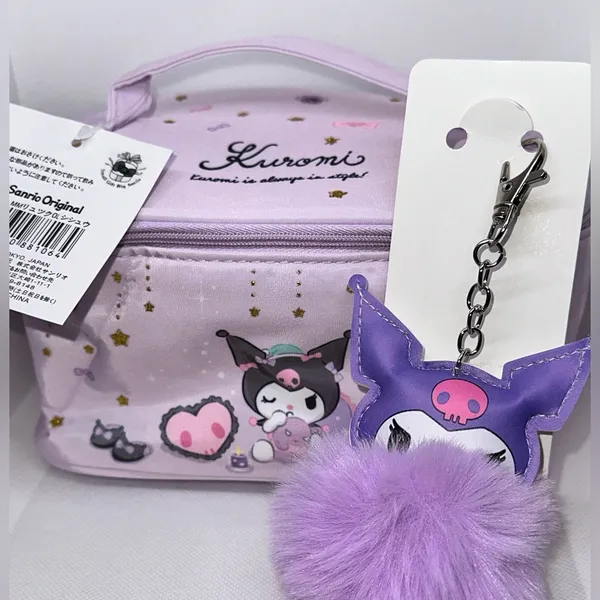 Sanrio Kuromi makeup bag with keychain! - Image 3