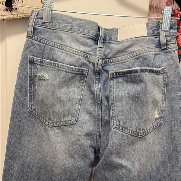 Pistola charlie high rise distressed straight leg Jeans - Image 6