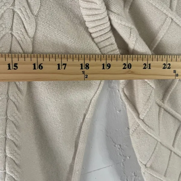 Raya Women's‎ Size Large Cream Chunky Knit Sweater - Image 8