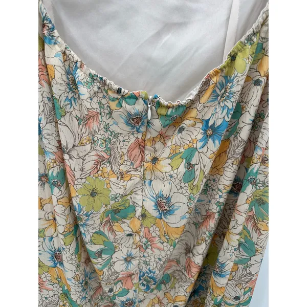 19‎ Cooper Floral Milkmaid Midi Dress Sz XL Puff Sleeve Cottagecore Romantic - Image 10