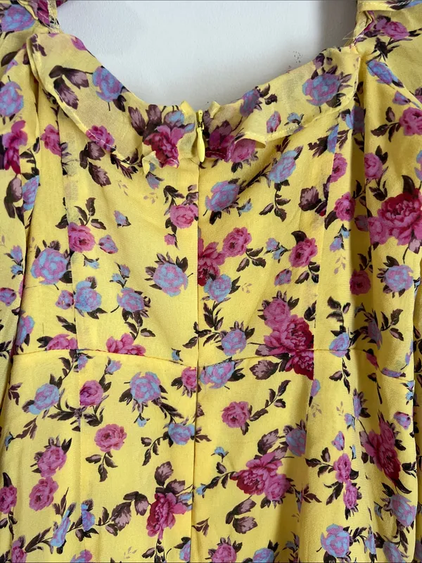 For Love & Lemons Silk Mini‎ Dress Floral Sweatheart Size XS - Image 6