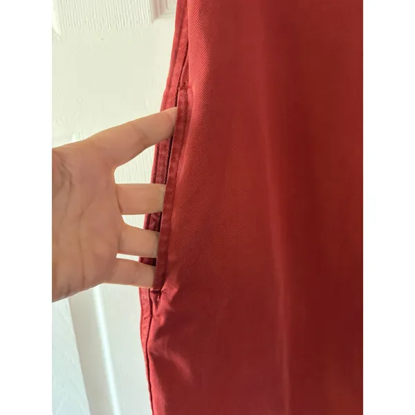 GAP Womens Rust Red Lyocell Short Sleeve Shift Dress Pocket Collared Medium - Image 8