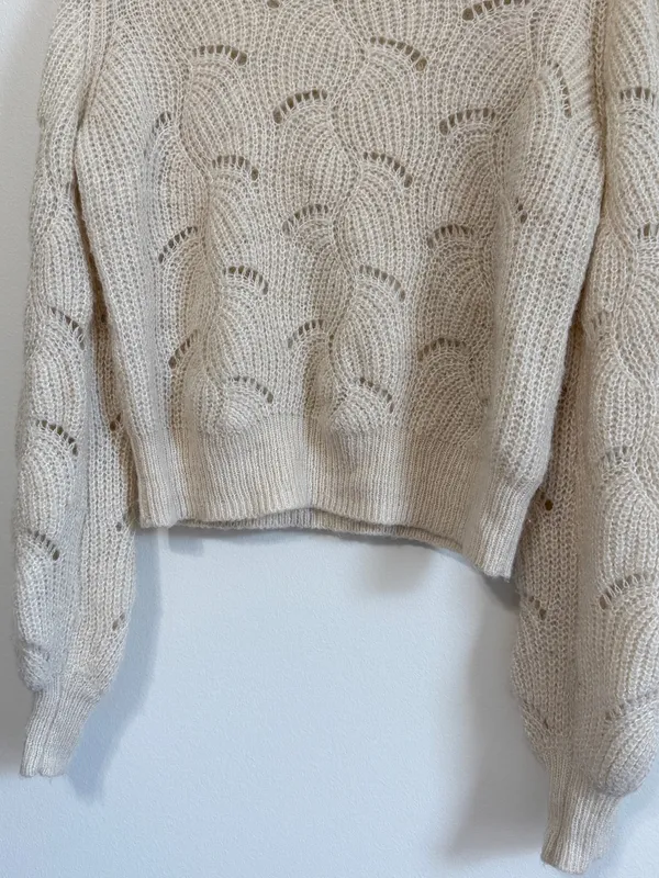 Rolla's Laura Sweater Size Medium / 10 vanilla cream white alpaca knit fall - Image 5