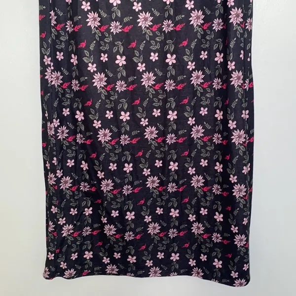 Bongo Pink and Black Floral Maxi Skirt - Image 4