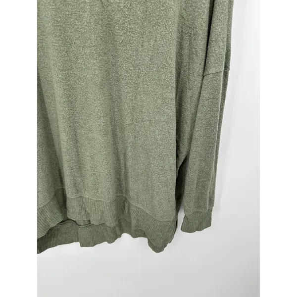 Aerie Green Long Sleeve Round Neck‎ Viscose Blend Pullover Women's Size X-Small - Image 3