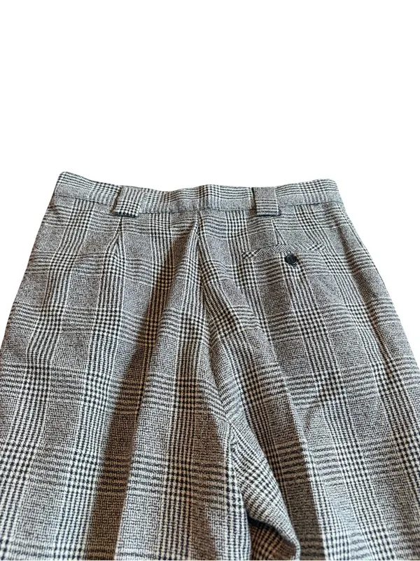 Alanni by Donny Brooke Black Houndstooth Plaid Trousers Wide Size 14 Women's - Image 9