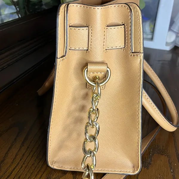 Michael Kors Tan Satchel with Gold Hardware. - Image 13