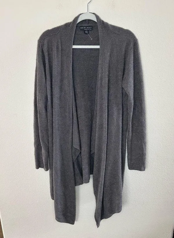 Bamboo CozyChic Lite Island Wrap Cardigan dark grey soft sz l/xl - Image 3
