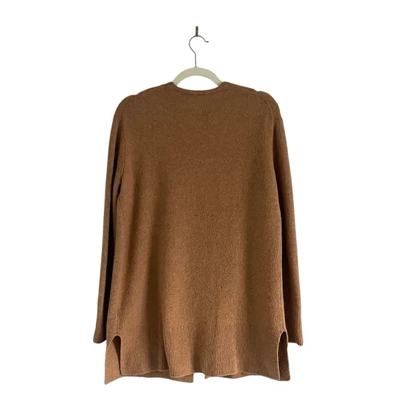 Madewell Cozy Walker Merino Wool Alpaca long Cardigan Tan Small Chic Minimalist - Image 4