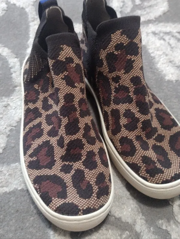 Rothy's The Chelsea Wildcat Leopard Print Shoes - Image 3