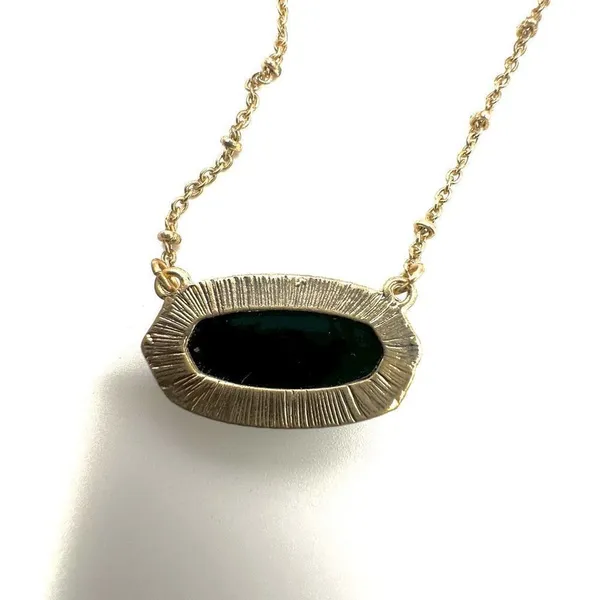 Black and gold tone pendant necklace - Image 6