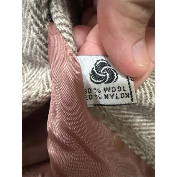 Vintage Noble Fashion Wool Coat Women’s | Herringbone Tweed Long Overcoat - Image 12