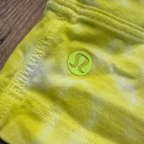 Lululemon All Yours Crop Tank Top Tie Dye 6 Neon Yellow - Image 5