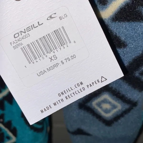 O'Neill Sierra pullover Sherpa blue green western xs NEW pullover fleece popover - Image 6