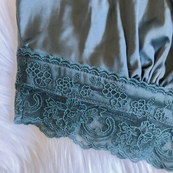 Teal blue satin lace cami bralette, brand new with tag - Image 3