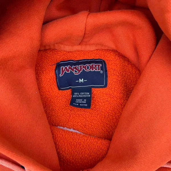 Vintage Orange Jansport Auburn Tigers Hoodie Sweatshirt Colligate Top - Image 4