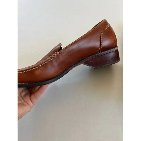 Timberland Womens Sz 9 SMART Brown Leather Shoes Slip On Loafer - Image 6