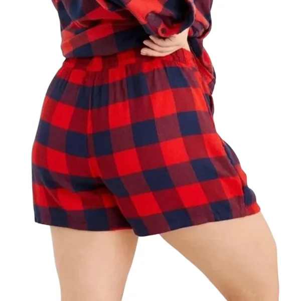 Aerie lounge pajama shorts Buffalo plaid checkered shorts XS red navy blue - Image 5