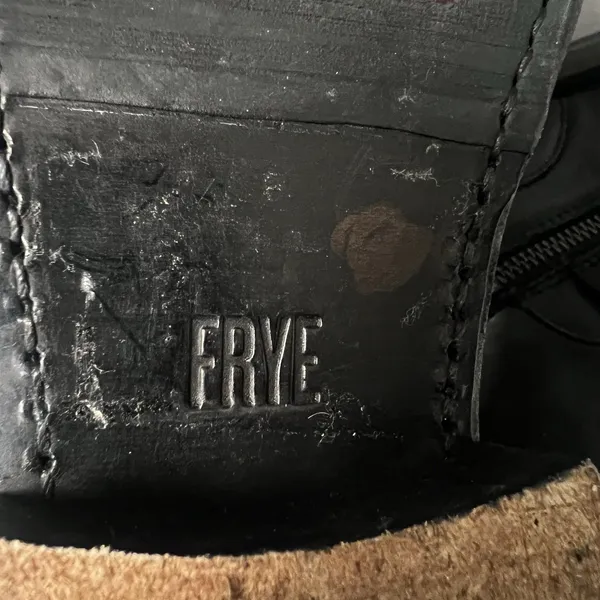 Frye Vicky Engineer Short Buckle Motorcycle Boot Black Leather Women’s Size 7 - Image 9
