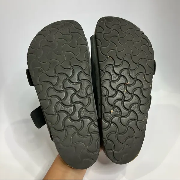 Birkenstock Milano black‎ leather sandals casual trendy womens size 37 / 6 - Image 7