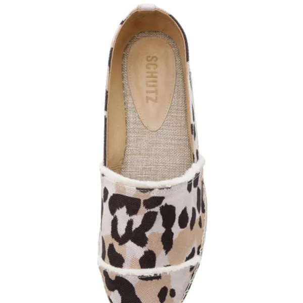 NEW Schutz Ohanna Printed Canvas Leopard Espadrilles Flat Slip On - Image 4