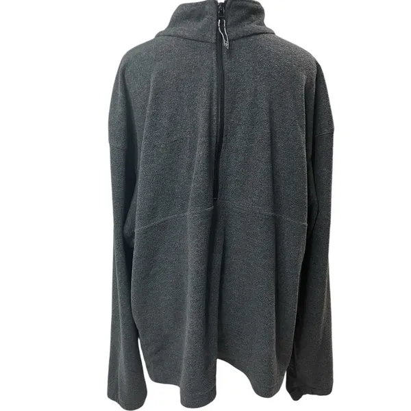 Gray 1/2 Zip Pullover Long Sleeve Lightweight Unisex Sweatshirt Size XL - Image 3