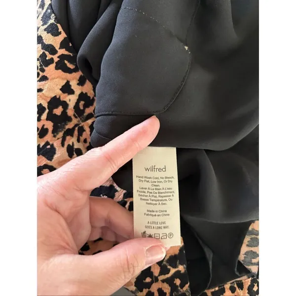 Aritzia Wilfred Isabelle Leopard Print Mini Slip Dress Size 2 - Image 3