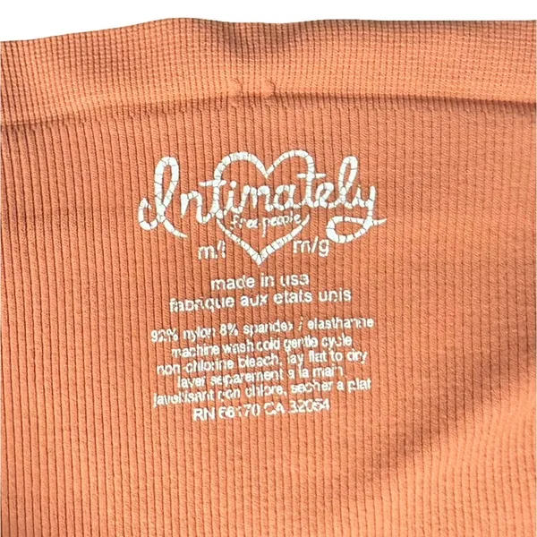 Free People Intimately Seamless Honey Coral Orange Textured Tube Top size M / L - Image 3