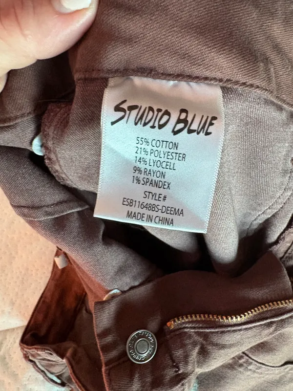 Studio Blue Brown Relaxed Utility Pocket Pants - Image 8