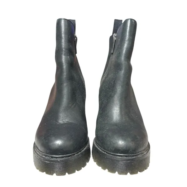 Dr. Martens Magdalena Women's Black Leather High Heels Zip Ankle Boots Size 8 - Image 2