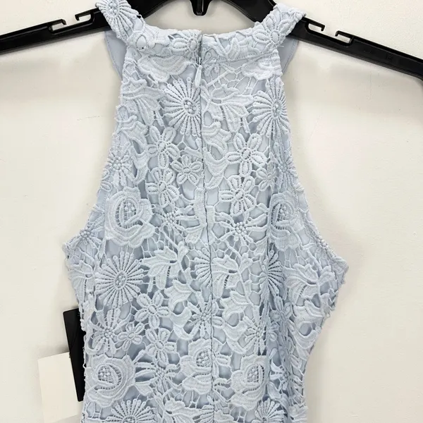 Lulus Love Poem Light Blue Lace Mini Dress Party Cocktail Romantic XS NWT - Image 12