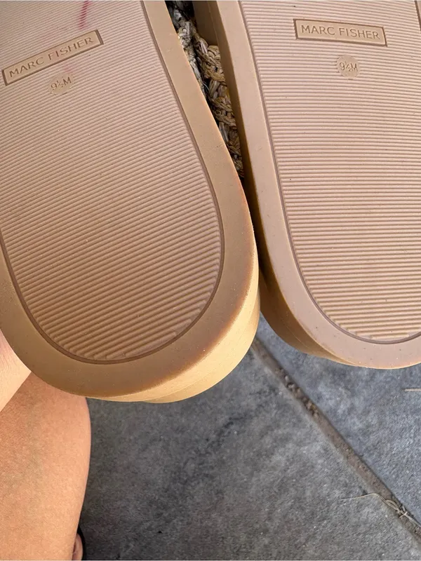 Marc Fisher Natural Tan Braided Slide Sandals - Image 3