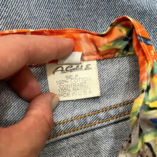 Agolde Rio Palm Tree Print Cuff Jeans Size 29 Y2K - Image 2