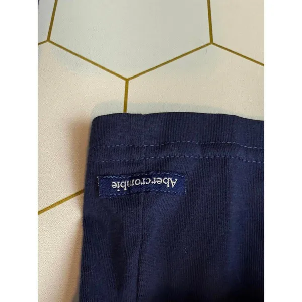 Abercrombie & Fitch Y2K Navy Babydoll V-Neck Long Sleeve Tee - Size - Large - Image 4