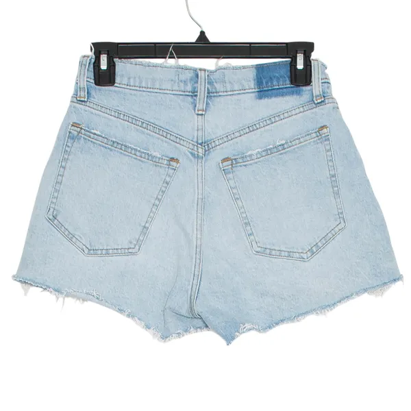 Abercrombie High Rise Mom Shorts Cut Off Denim Blue Curve Love 26 2 Y2K Festival - Image 2