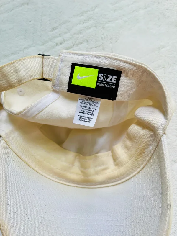 nike white baseball strapback cap - Image 4