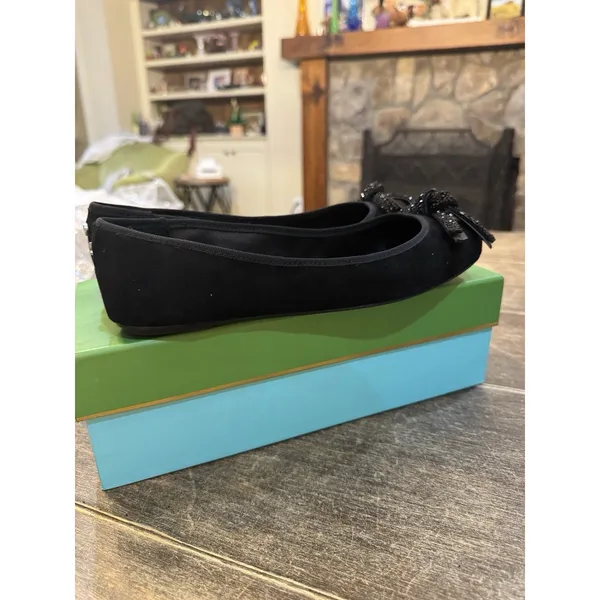 Kate Spade New‎ York Women's Freya Ballet Flat Black Suede Women's Size 9 - Image 4