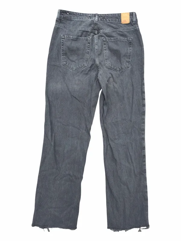 Zara Black Washed Straight-Leg Jeans - Image 5