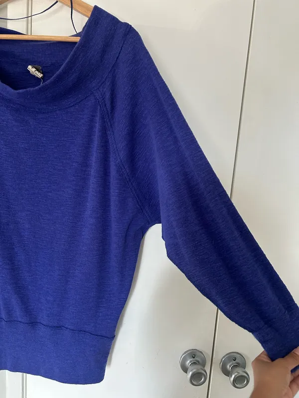 Free People We The Free Off the Shoulder - Palisades Blue Large - Image 3