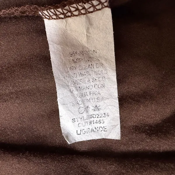 Wish Collection Brown Pleated Trapeze Dress Lettuce Edge Sleeveless Tunic Large - Image 3