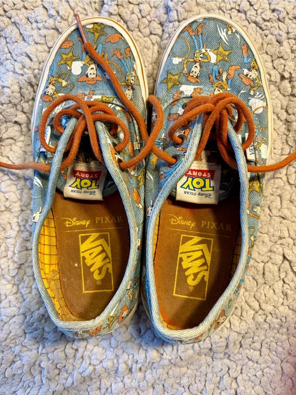 Rare Disney Pixar x Vans Authentic Toy Story Sheriff "Woody" Denim Sneakers. - Image 6