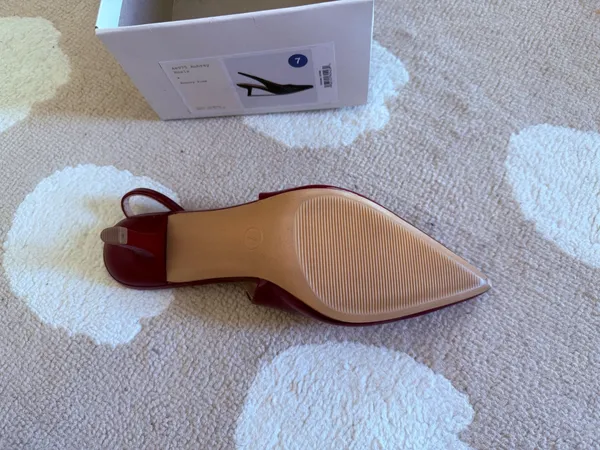 a new day target slingback kitten heels burgundy - Image 6